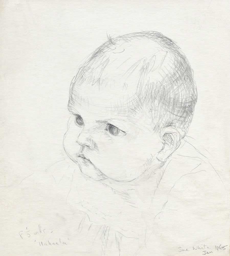 Baby Michaela at 8 months by Susan Dorothea White