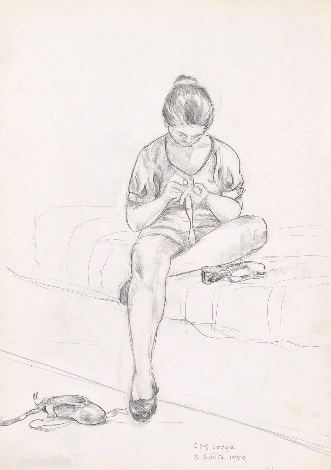 Ballet Dancer Sewing, Girls Friendly Society Lodge, Adelaide by Susan Dorothea White