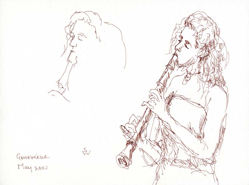 Genevieve Lacey - Recorder Player by Susan Dorothea White