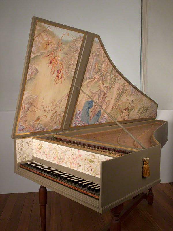 Harpsichord: Paintings and Carved Rose  by Susan Dorothea White