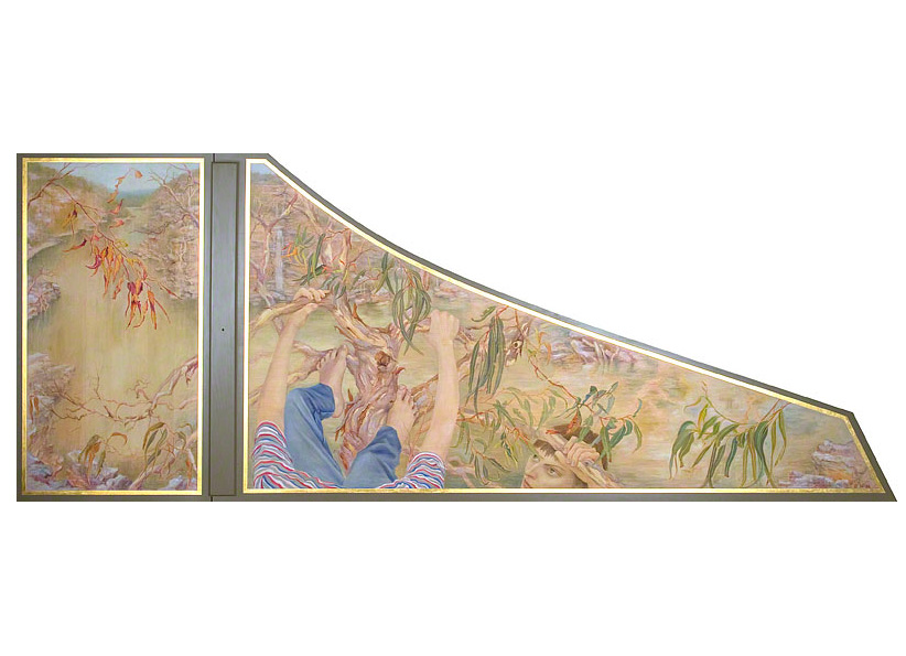 Harpsichord: Paintings and Carved Rose by  Susan D White