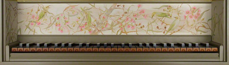 Harpsichord: Paintings and Carved Rose  by  Susan D White