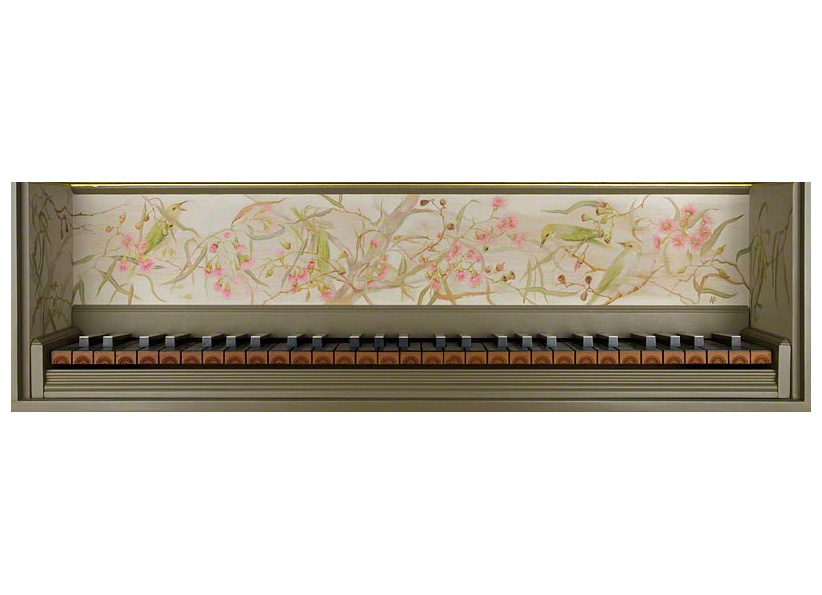 Harpsichord: Paintings and Carved Rose by  Susan D White