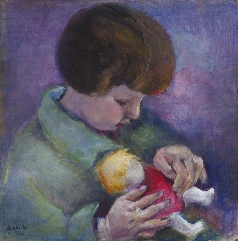 Michaela with Doll by Susan Dorothea White
