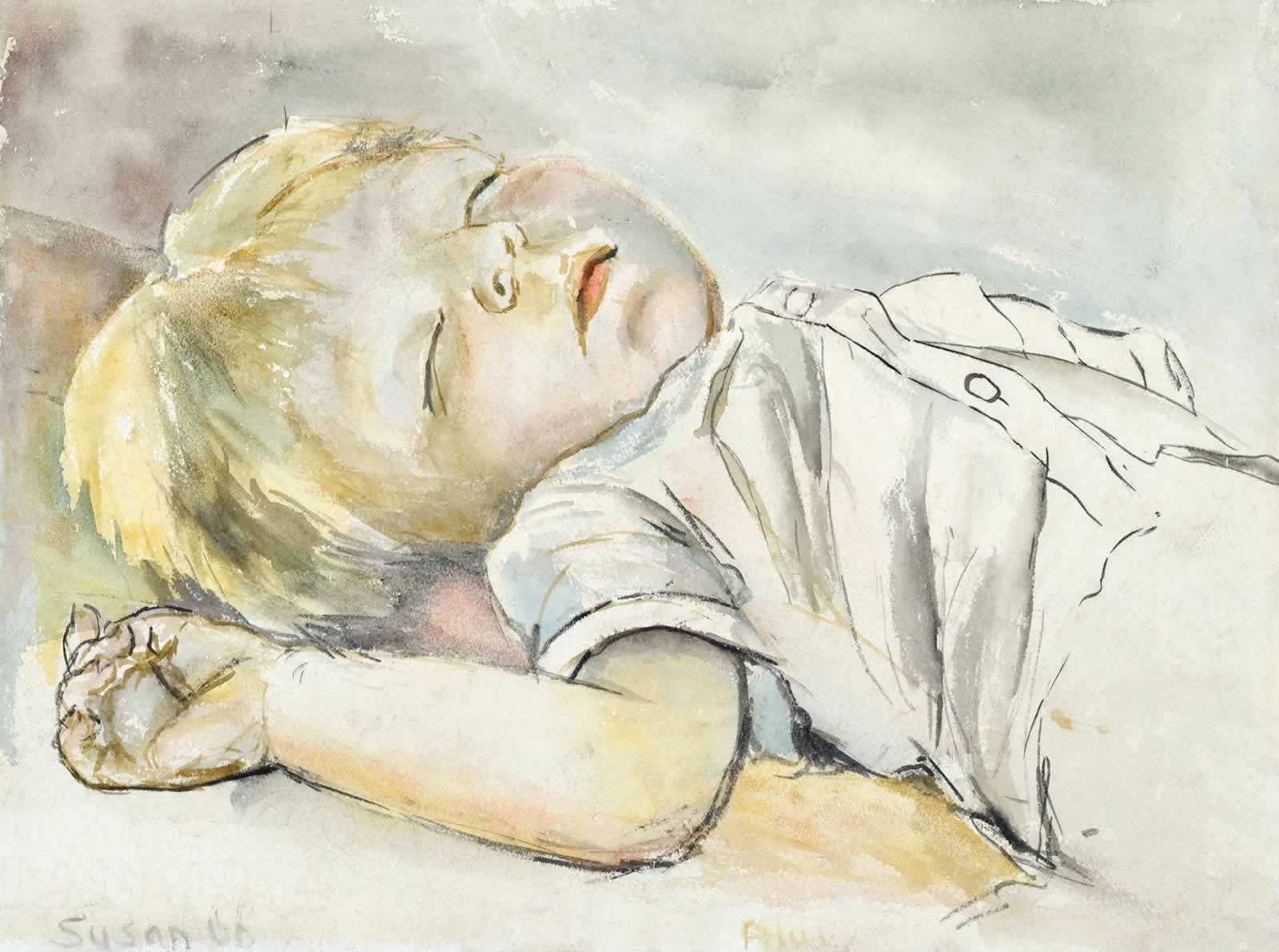 One-year-old Paul, Sleeping by Susan Dorothea White