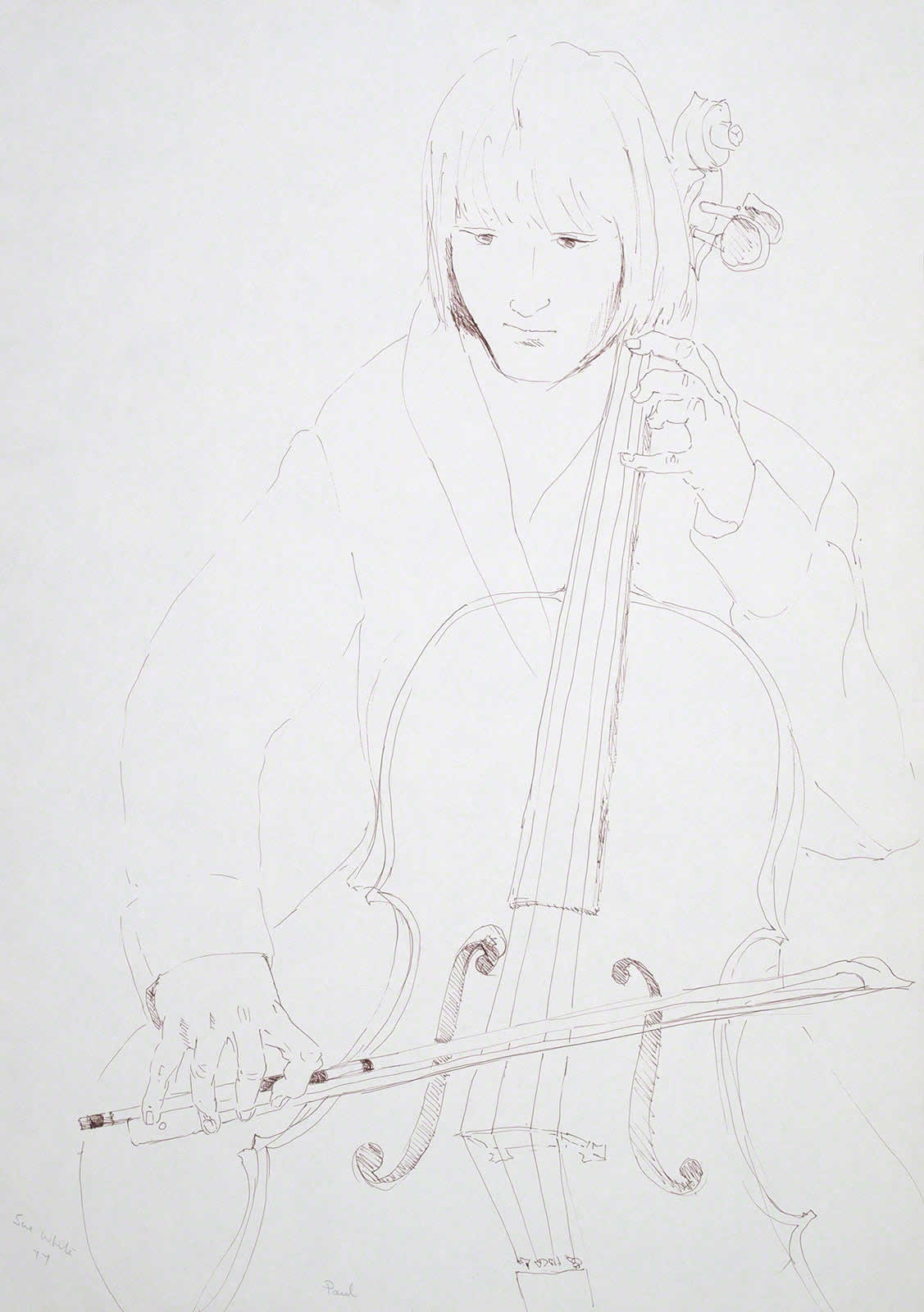 Paul Playing Cello (front) by Susan Dorothea White