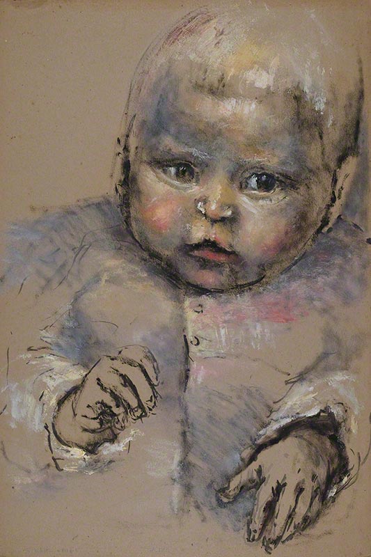 Portrait of Baby Paul, with Hands by Susan Dorothea White