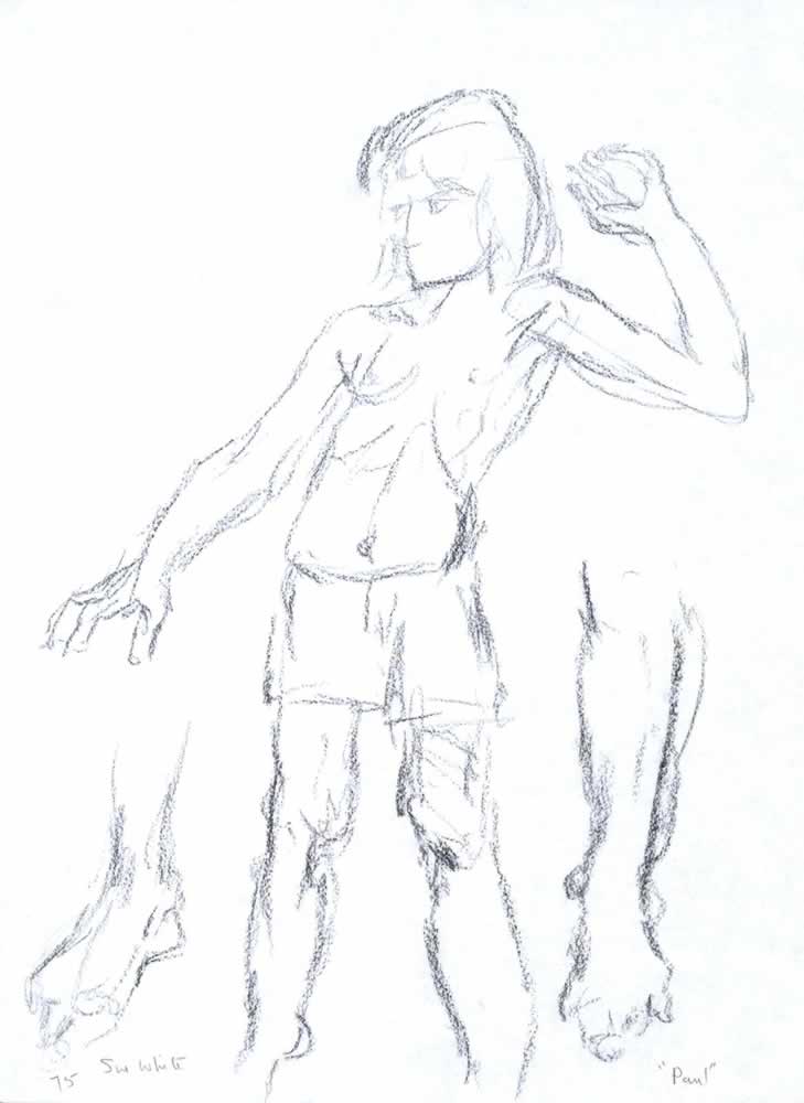 Sketch of Paul on Skateboard by Susan Dorothea White
