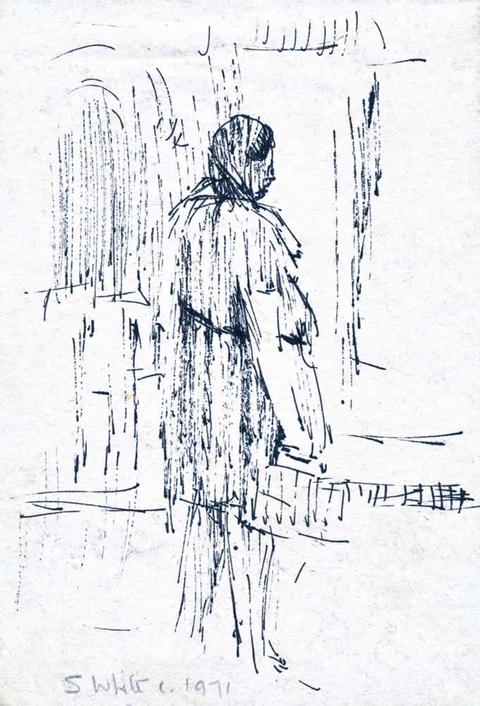 Sketch of a Woman in Glebe Point Road by Susan Dorothea White