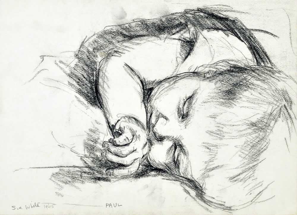 Sleeping Child, Foreshortened view by Susan Dorothea White