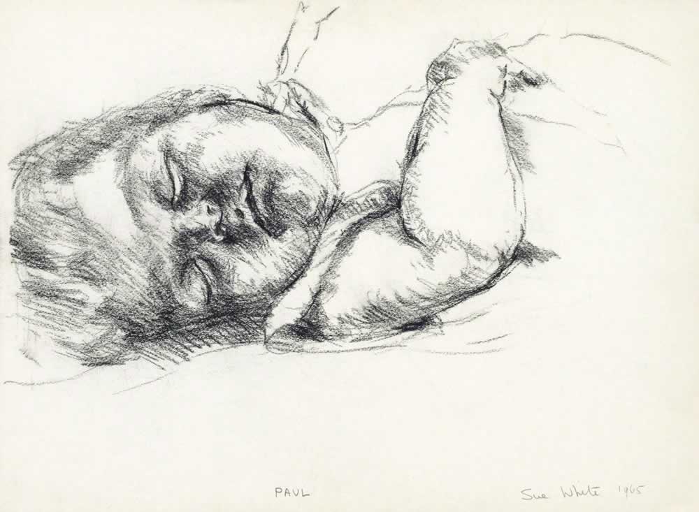 Sleeping Child, Head turned to right by Susan Dorothea White