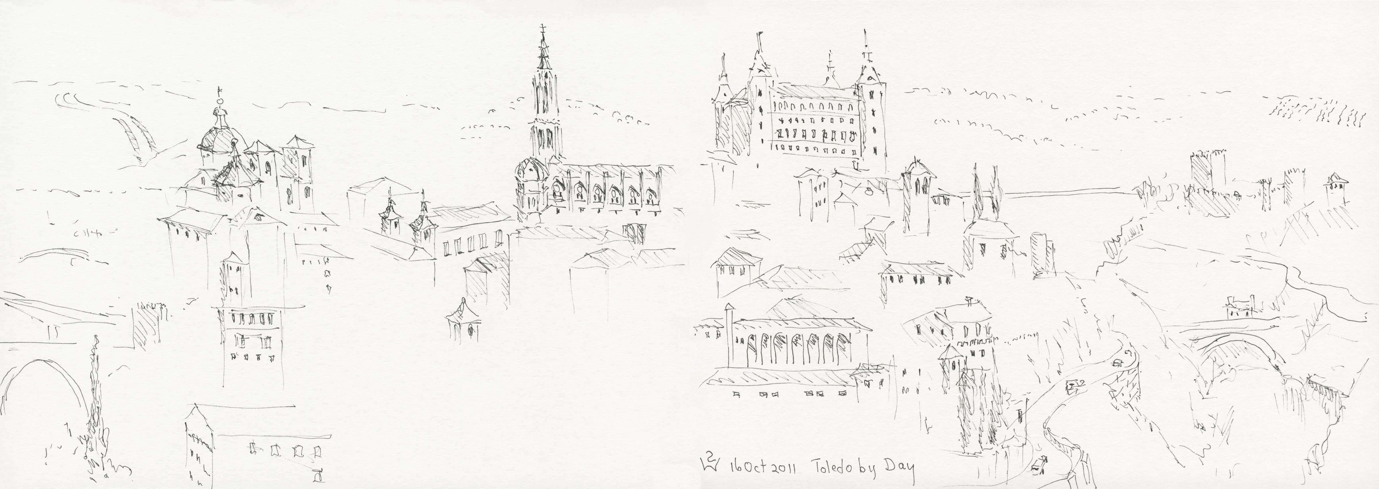 Toledo by Day (diptych, RHS) by  Susan D White