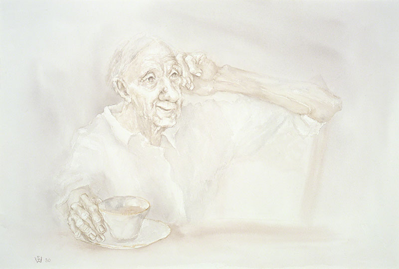 Uncle Ted Drinking Tea by Susan Dorothea White