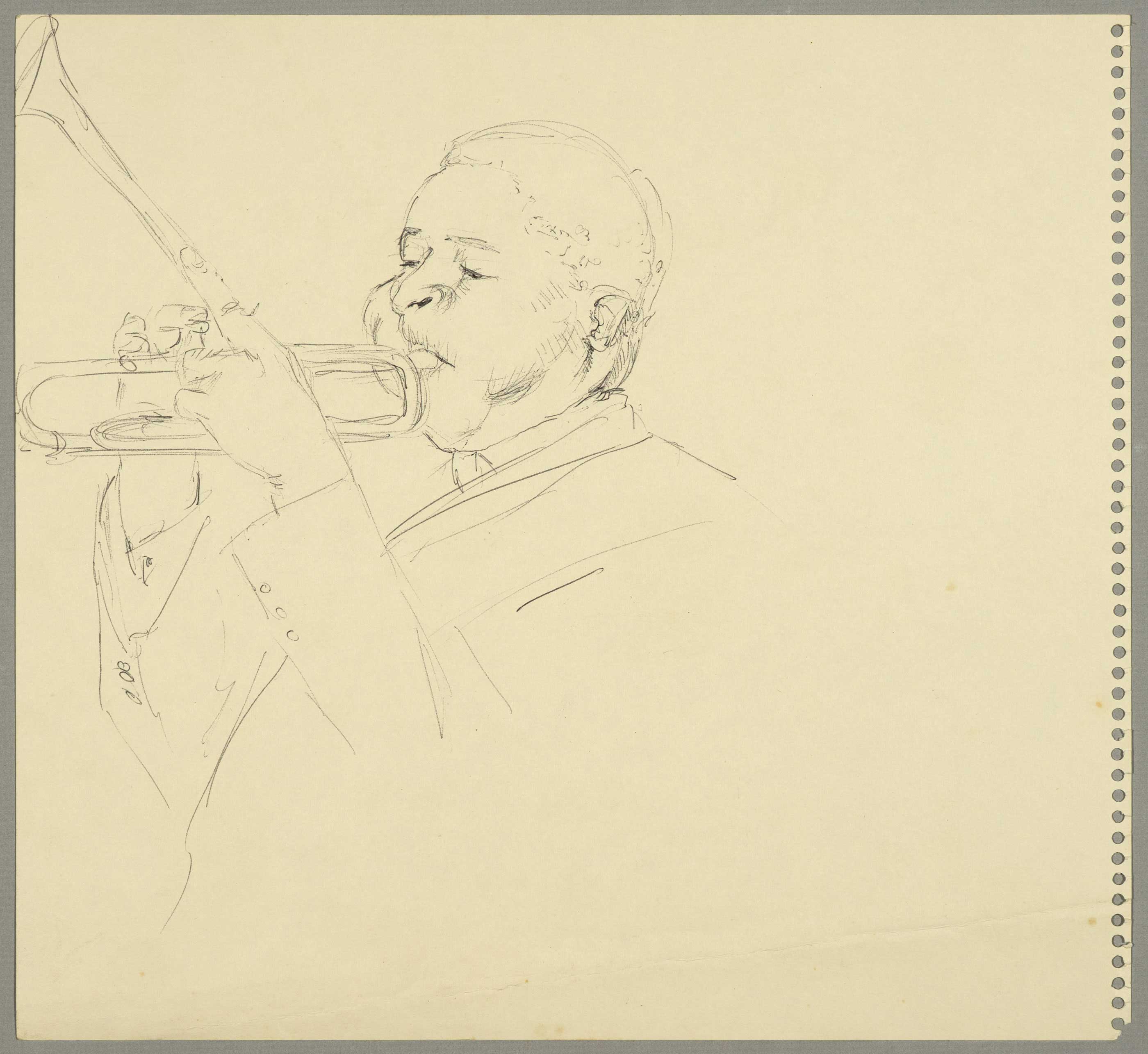 Jazz trumpeter (from photo) by  Susan D White